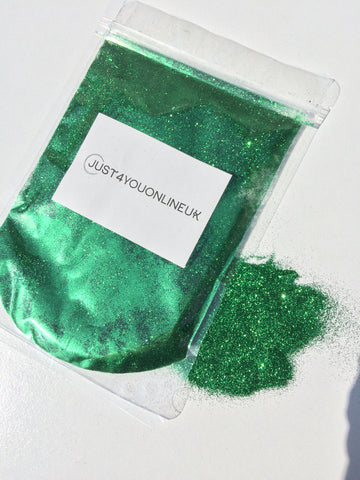 emerald green greens glitter pigment crystals Rebel Glitters Ignition Dust artist Instagram YouTube 