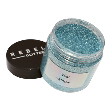 Teal glitter sparkle rebel glitters range turquoise non fade uv resistant 50g pot lush resin art pastel 